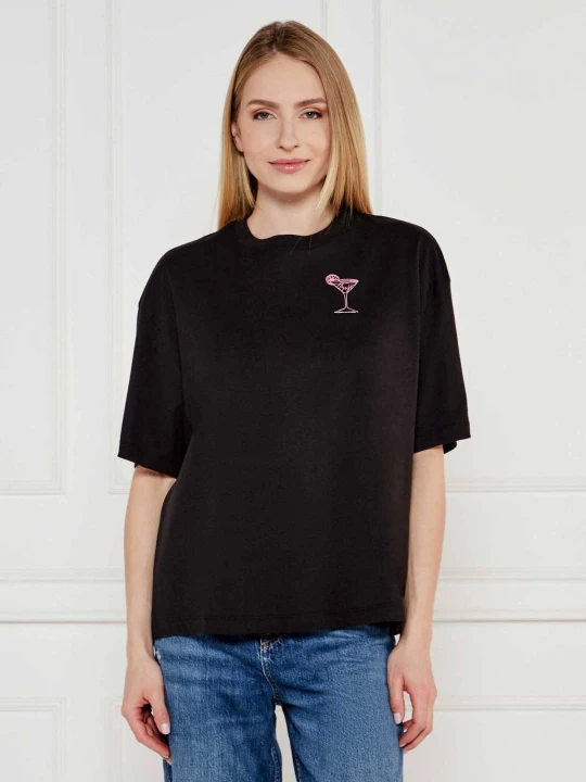 Zdjęcie produktu BOSS ORANGE T-shirt C_Eboyfriend_4 | Oversize fit czarny