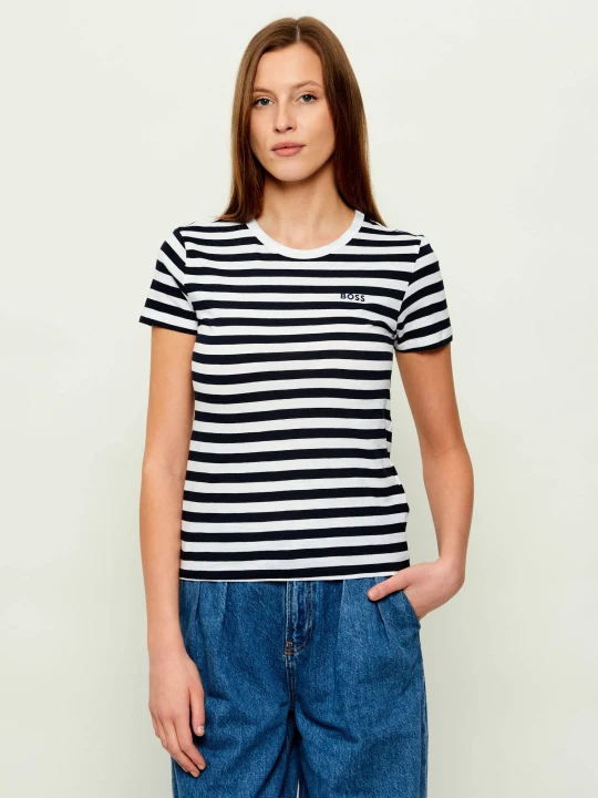 Zdjęcie produktu BOSS ORANGE T-shirt C_Esla_Striped | Regular Fit biały