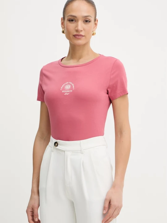 Zdjęcie produktu BOSS Orange T-shirt damski bawełniany C Elove 4 różowy