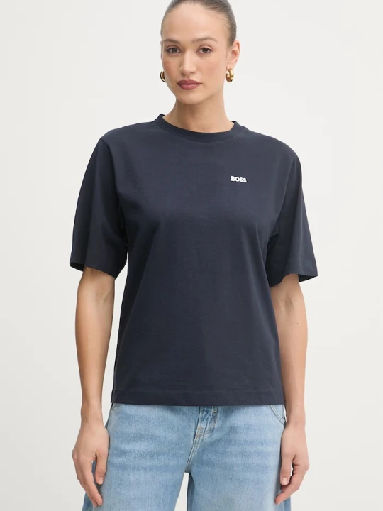 Zdjęcie produktu BOSS Orange t-shirt damski bawełniany C Eregular 6 granatowy