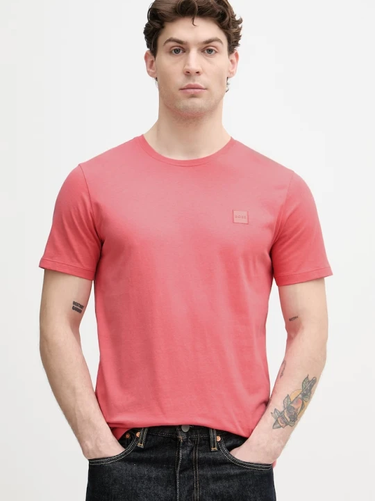 Zdjęcie produktu BOSS Orange T-shirt męski bawełniany Tales różowy