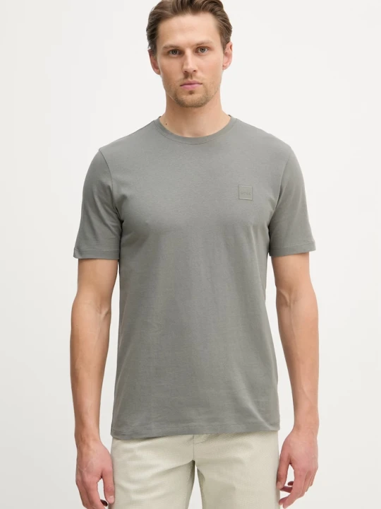 Zdjęcie produktu BOSS Orange T-shirt męski bawełniany Tales szary