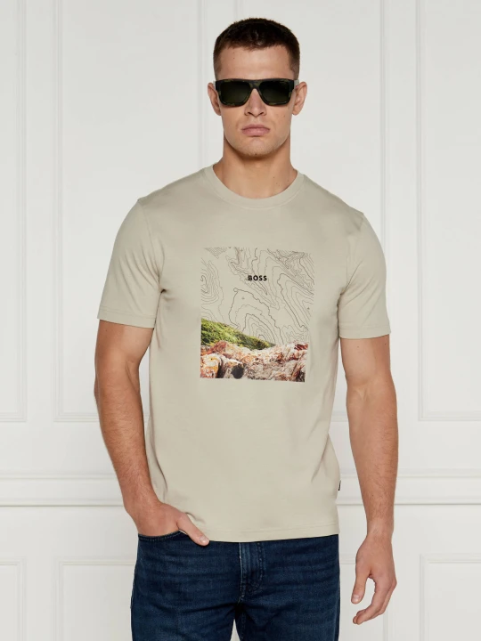 Zdjęcie produktu BOSS ORANGE T-shirt Forest | Regular Fit beżowy