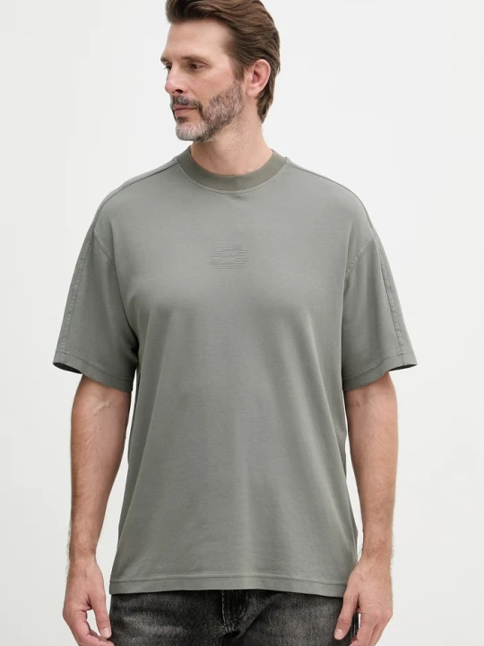 Zdjęcie produktu BOSS Orange t-shirt męski bawełniany zielony