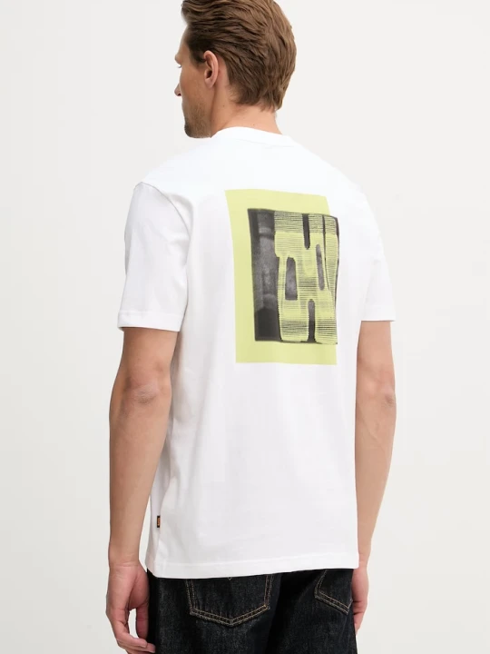 Zdjęcie produktu BOSS Orange t-shirt męski bawełniany beżowy