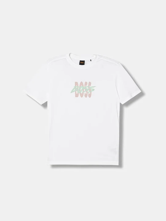 Zdjęcie produktu BOSS Orange t-shirt męski bawełniany biały