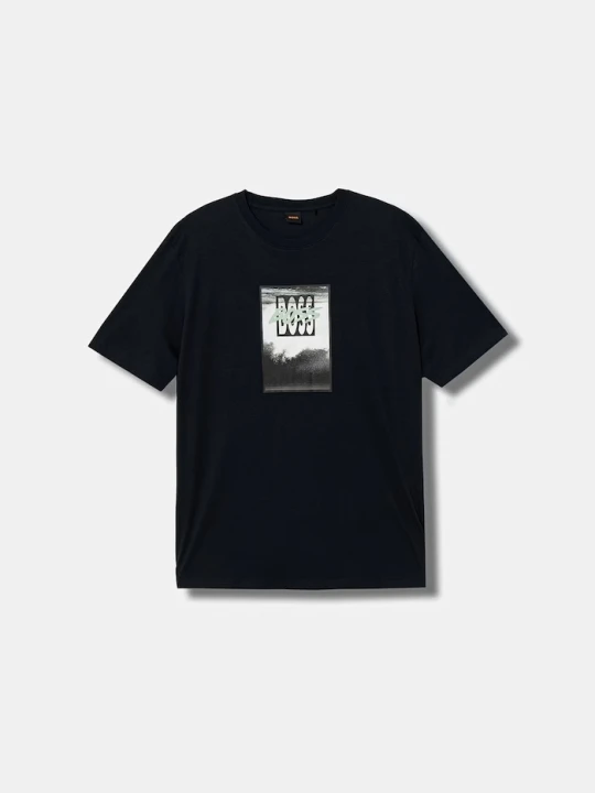 Zdjęcie produktu BOSS Orange T-shirt męski bawełniany granatowy