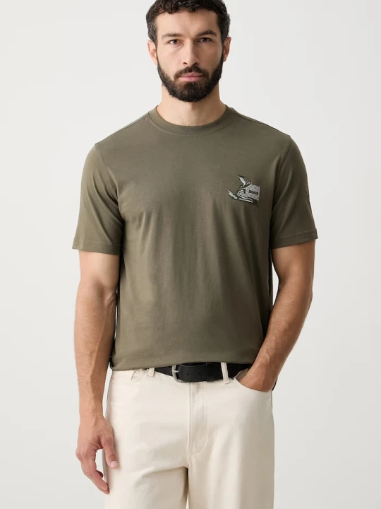 Zdjęcie produktu BOSS Orange T-shirt męski bawełniany Te_Blueprint zielony
