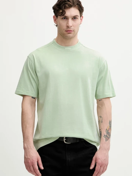 Zdjęcie produktu BOSS Orange T-shirt męski bawełniany Te_Dye_ zielony