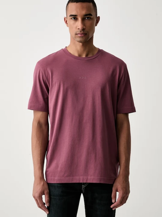 Zdjęcie produktu BOSS Orange T-shirt męski z bawełną TChup różowy
