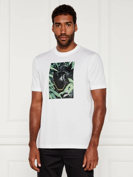 Zdjęcie produktu BOSS ORANGE T-shirt Te_Animali | Regular Fit biały