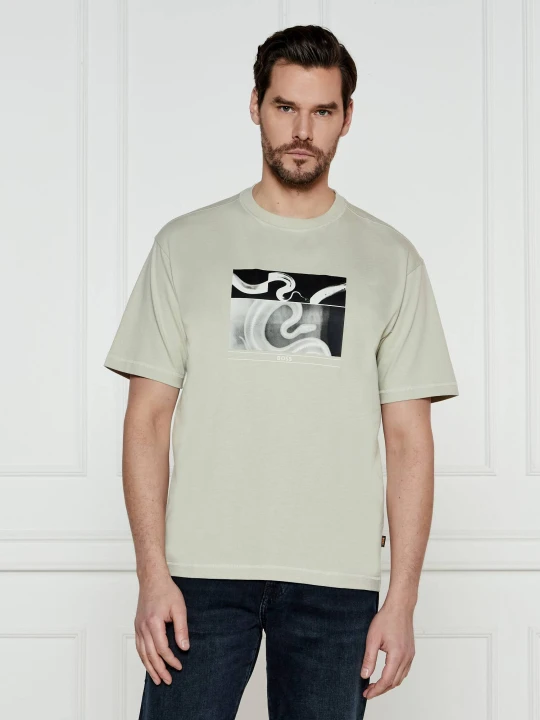 Zdjęcie produktu BOSS ORANGE T-shirt Te_Barragan | Regular Fit beżowy