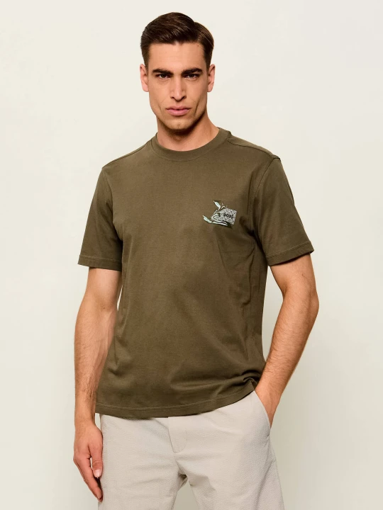 Zdjęcie produktu BOSS ORANGE T-shirt Te_Blueprint | Regular Fit oliwkowy