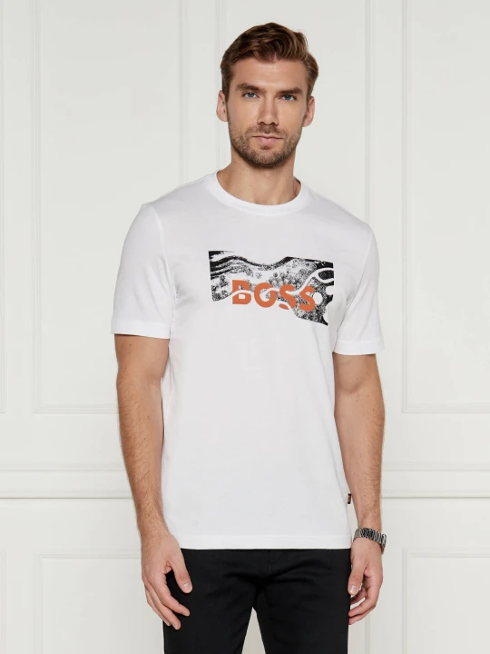 Zdjęcie produktu BOSS ORANGE T-shirt TE_BUILDING | Regular Fit biały