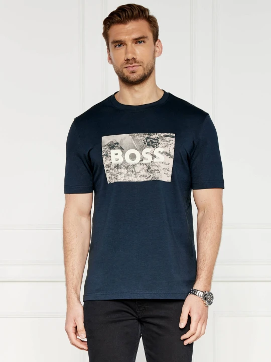 Zdjęcie produktu BOSS ORANGE T-shirt TE_BUILDING | Regular Fit granatowy