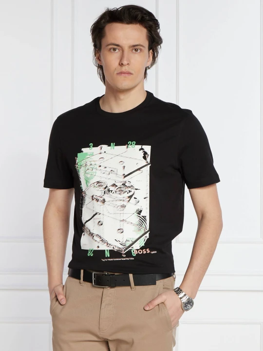 Zdjęcie produktu BOSS ORANGE T-shirt Te_Cassette | Regular Fit czarny