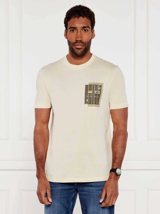 Zdjęcie produktu BOSS ORANGE T-shirt Te_Container | Regular Fit beżowy