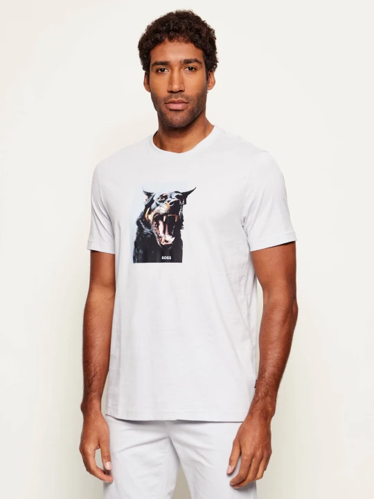 Zdjęcie produktu BOSS ORANGE T-shirt Te_Dobermann | Regular Fit popielaty