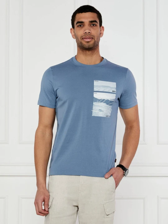 Zdjęcie produktu BOSS ORANGE T-shirt Te_Dune | Regular Fit niebieski