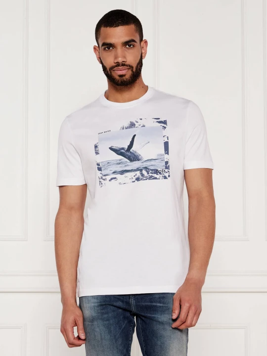 Zdjęcie produktu BOSS ORANGE T-shirt Te_Dunetrace | Regular Fit biały