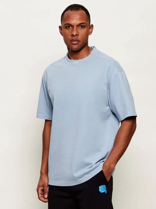 Zdjęcie produktu BOSS ORANGE T-shirt Te_Dye | Oversize fit błękitny