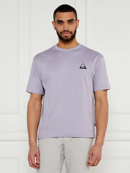 Zdjęcie produktu BOSS ORANGE T-shirt Te_fishpatch | Loose fit lawendowy