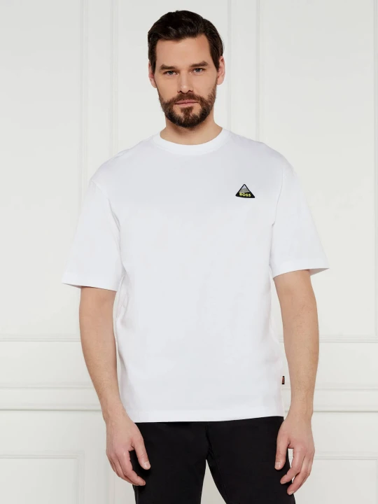 Zdjęcie produktu BOSS ORANGE T-shirt Te_fishpatch | Loose fit biały
