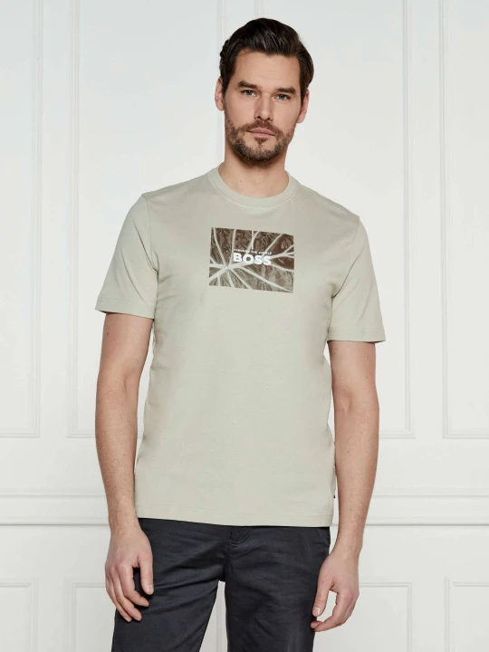 Zdjęcie produktu BOSS ORANGE T-shirt Te_Injungle | Regular Fit beżowy