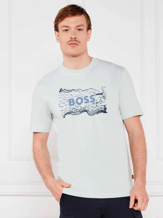 Zdjęcie produktu BOSS ORANGE T-shirt Te_logospace | Regular Fit błękitny