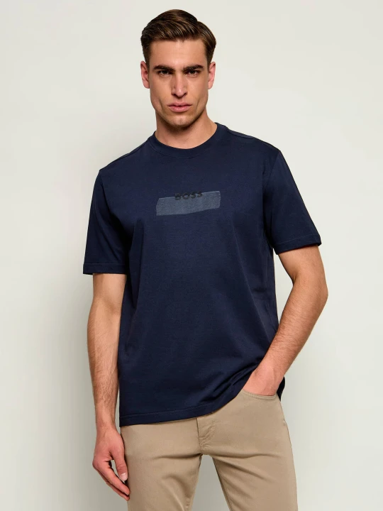 Zdjęcie produktu BOSS ORANGE T-shirt Te_LogoTape | Regular Fit granatowy