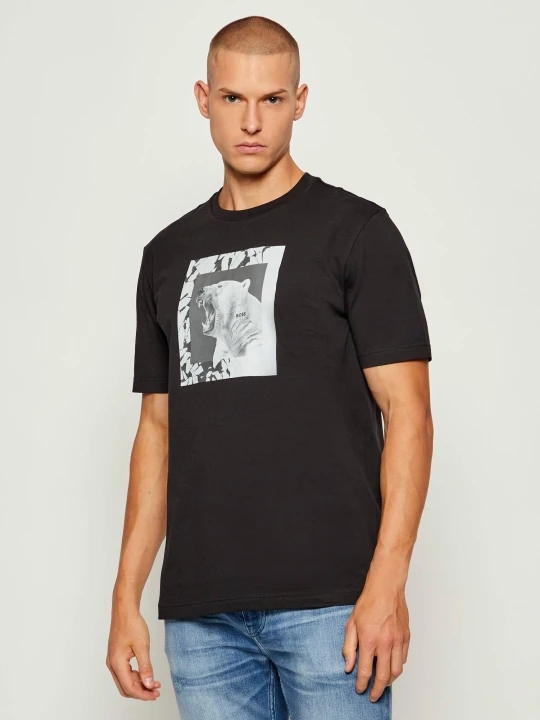 Zdjęcie produktu BOSS ORANGE T-shirt Te_lupo | Regular Fit czarny