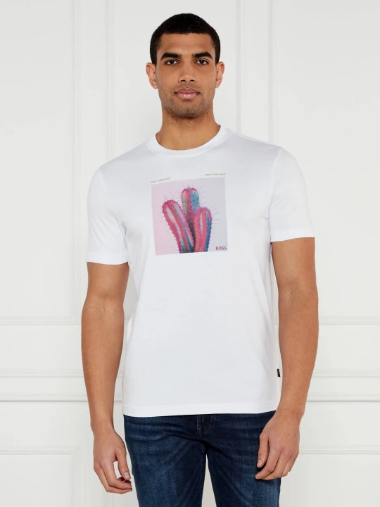 Zdjęcie produktu BOSS ORANGE T-shirt Te_mextour | Regular Fit biały