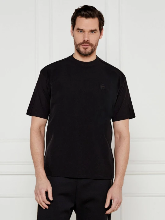 Zdjęcie produktu BOSS ORANGE T-shirt Te_nylonfront | Relaxed fit czarny