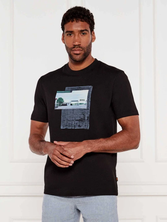 Zdjęcie produktu BOSS ORANGE T-shirt Te_ontheway | Regular Fit czarny