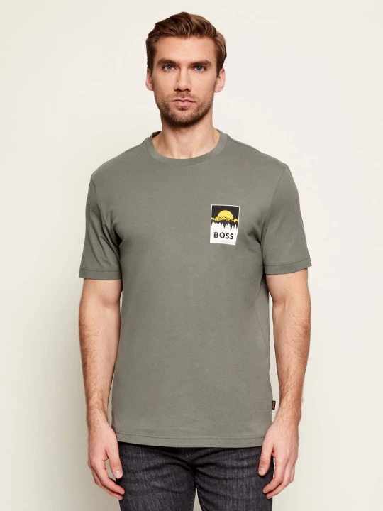 Zdjęcie produktu BOSS ORANGE T-shirt Te_Plain | Regular Fit szary