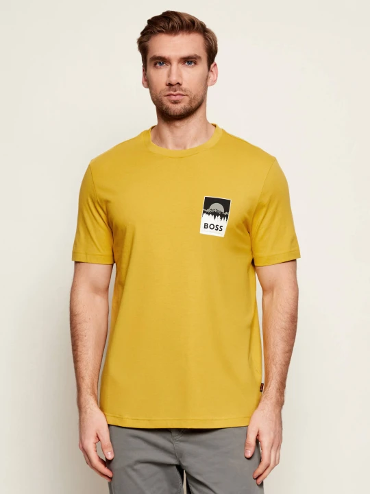 Zdjęcie produktu BOSS ORANGE T-shirt Te_Plain | Regular Fit musztardowy