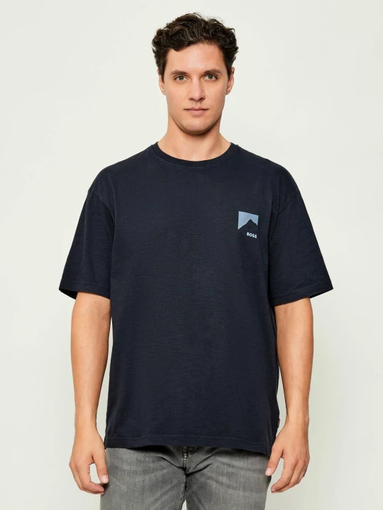 Zdjęcie produktu BOSS ORANGE T-shirt Te_polar | Relaxed fit granatowy
