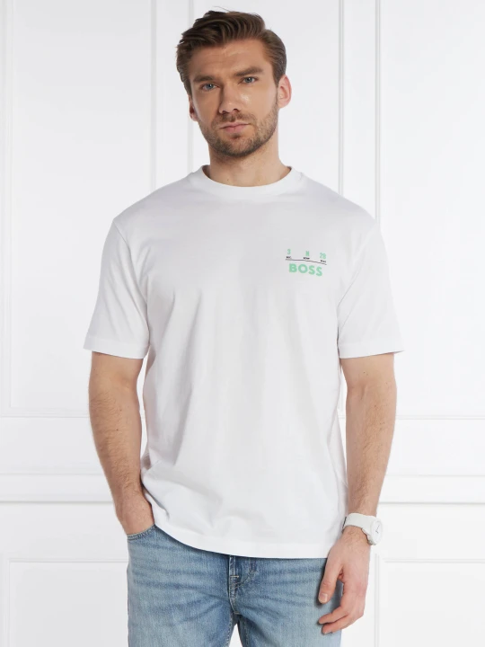 Zdjęcie produktu BOSS ORANGE T-shirt Te_Records | Relaxed fit biały