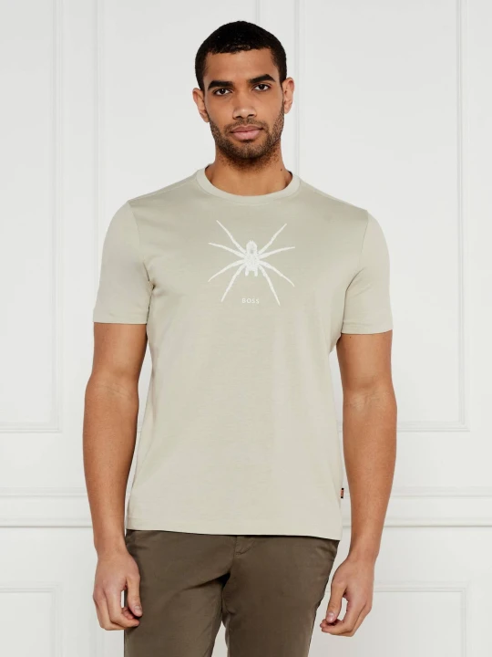 Zdjęcie produktu BOSS ORANGE T-shirt Te_Spiderbat | Regular Fit beżowy