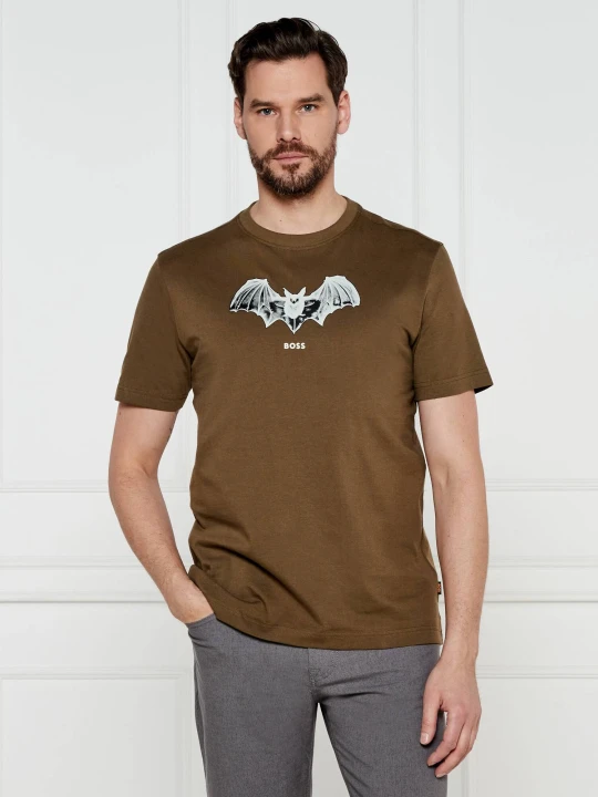 Zdjęcie produktu BOSS ORANGE T-shirt Te_Spiderbat | Regular Fit khaki