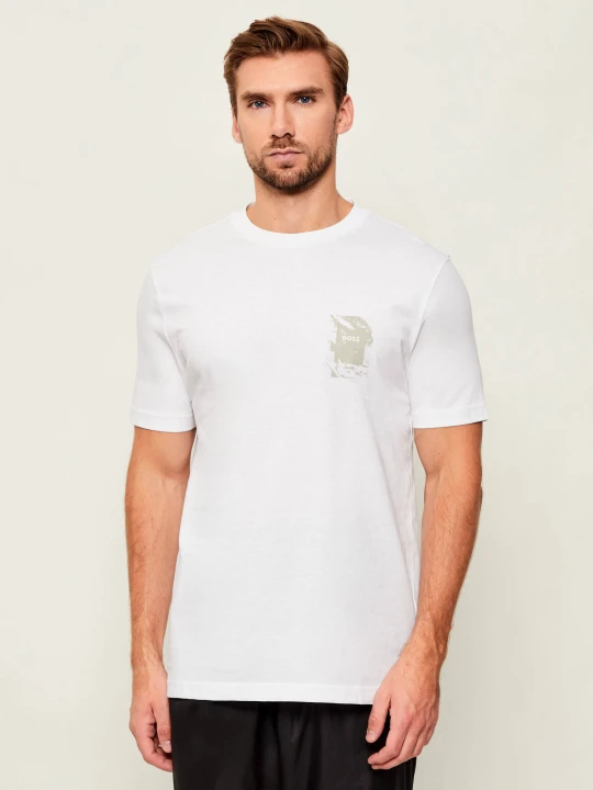 Zdjęcie produktu BOSS ORANGE T-shirt Te_structure | Regular Fit biały