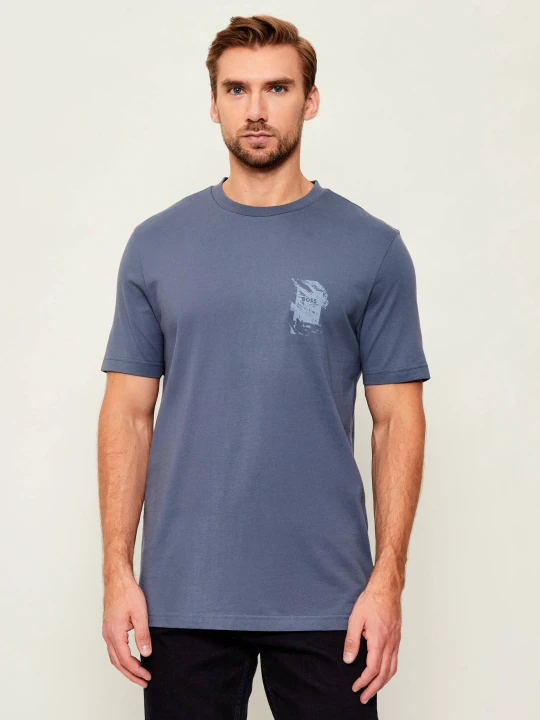 Zdjęcie produktu BOSS ORANGE T-shirt Te_structure | Regular Fit niebieski