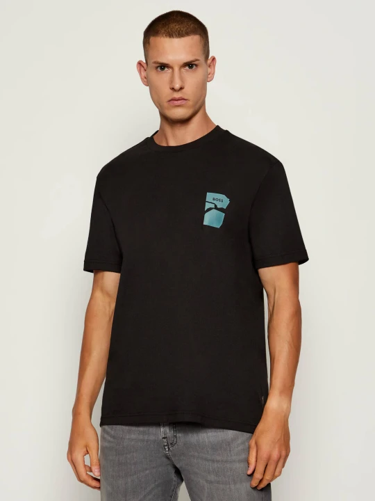 Zdjęcie produktu BOSS ORANGE T-shirt Te_structure | Regular Fit czarny