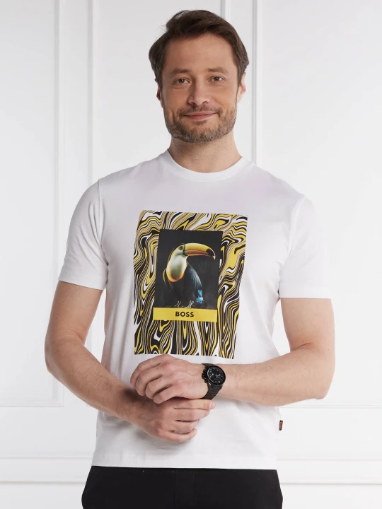 Zdjęcie produktu BOSS ORANGE T-shirt Te_Tucan | Regular Fit biały
