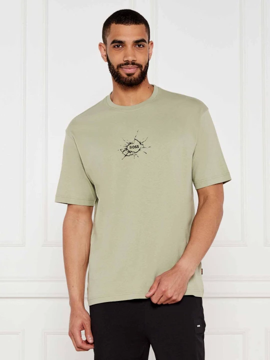 Zdjęcie produktu BOSS ORANGE T-shirt Te_voyage | Loose fit zielony