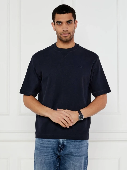 Zdjęcie produktu BOSS ORANGE T-shirt Te_waffle | Relaxed fit granatowy