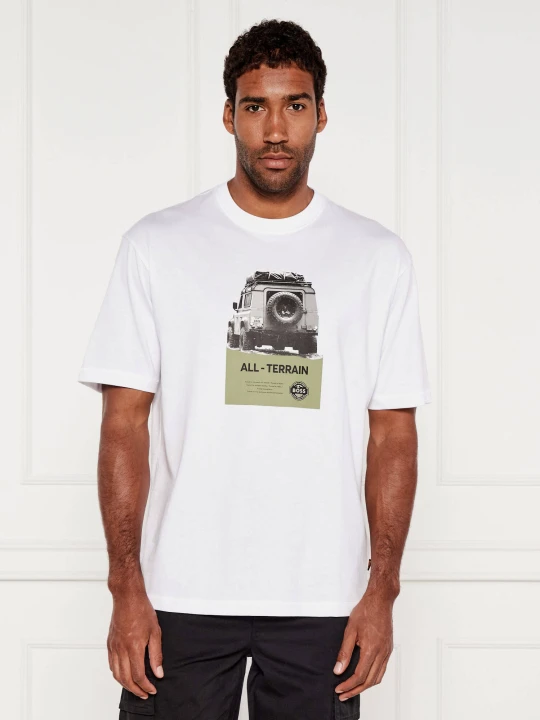 Zdjęcie produktu BOSS ORANGE T-shirt Te_Wagon | Relaxed fit biały