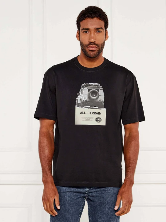 Zdjęcie produktu BOSS ORANGE T-shirt Te_Wagon | Relaxed fit czarny