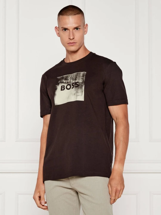 Zdjęcie produktu BOSS ORANGE T-shirt Te_Wheel | Regular Fit brązowy