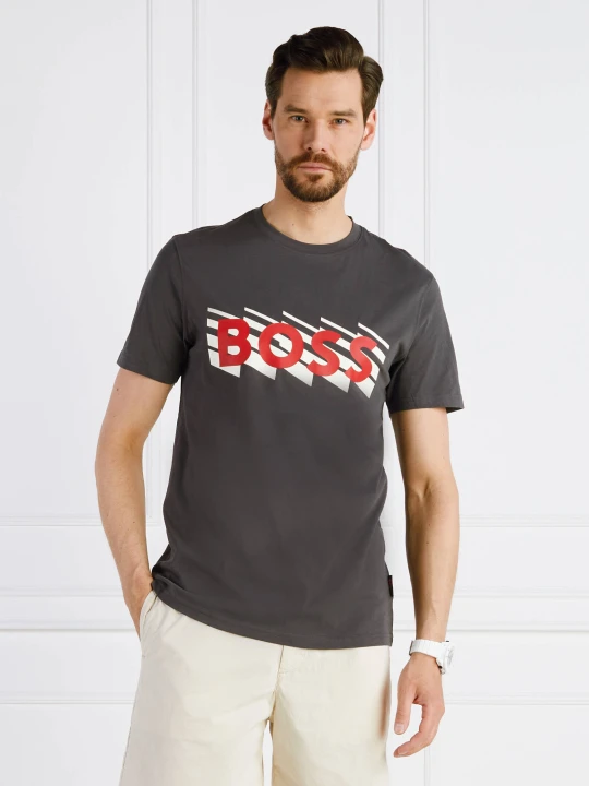 Zdjęcie produktu BOSS ORANGE T-shirt TEEBOSSRETE | Relaxed fit grafitowy